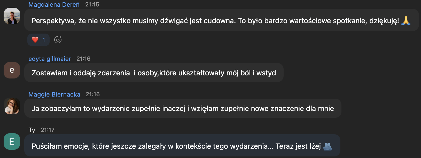 Opinia uczestniczki wydarzenia